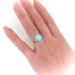 Antique Turquoise and Old European Diamond Halo Ring 14K