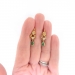 Antique Emerald Pear Drop Floral Earrings with Diamonds 18K Yellow Gold