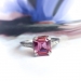 Art Deco Natural Pink 2.23ct t.w. Sapphire & Diamond Ring Platinum