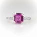 Art Deco Natural Pink 2.23ct t.w. Sapphire & Diamond Ring Platinum