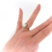 Antique Natural Crystal Opal and Old Cut Diamond Ring 14K