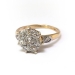 Antique Diamond Daisy Ring in 14K and Platinum