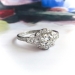 Art Deco Engagement Ring Vintage 1930's .73ct t.w. Transitional Cut Diamond Wedding Ring Platinum