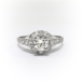 Art Deco Engagement Ring Vintage 1930's .73ct t.w. Transitional Cut Diamond Wedding Ring Platinum