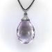 Rare Art Deco 1930's Briolette Amethyst and Old Cut Diamond Onyx Statement Platinum Pendant with Black Zircon Necklace 