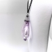 Rare Art Deco 1930's Briolette Amethyst and Old Cut Diamond Onyx Statement Platinum Pendant with Black Zircon Necklace 