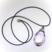 Rare Art Deco 1930's Briolette Amethyst and Old Cut Diamond Onyx Statement Platinum Pendant with Black Zircon Necklace 