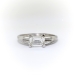 Vintage 1940's East West .94ct t.w. Emerald Cut Diamond and Baguette Accented Engagement Ring Platinum