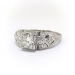 Art Deco 9 Diamond Engagement Ring Platinum