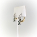 Estate Art Deco Style Diamond And Emerald Halo Earrings 18K Platinum