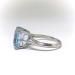 Estate Emerald Cut 5.71ct. Aquamarine Solitaire Cocktail Ring 14K White Gold