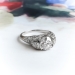 Art Deco 1.53ctw Old European Cut Diamond Engagement Ring Platinum