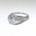 Art Deco 1.53ctw Old European Cut Diamond Engagement Ring Platinum