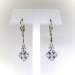 Art Deco Diamond and Synthetic Sapphire Drop Earrings Platinum Over 18K Yellow Gold