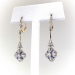 Art Deco Diamond and Synthetic Sapphire Drop Earrings Platinum Over 18K Yellow Gold