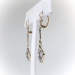 Art Deco Diamond and Synthetic Sapphire Drop Earrings Platinum Over 18K Yellow Gold