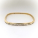 Cushion Shaped 1.90ct tw. Baguette Diamond Baguette Bangle Bracelet 18K Size 6.75 Inch Wrist