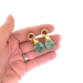 Estate 40.69ct t.w. Carved Emerald Diamond Pineapple Statement Earrings 18K 14k Yellow Gold