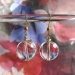 Estate Crystal Globe Wire Earrings With Diamonds 22K Yellow Gold