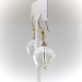 Estate Crystal Globe Wire Earrings With Diamonds 22K Yellow Gold