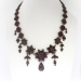 Antique Rose Cut Bohemian Garnet Choker Necklace 14.5 Inches