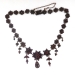 Antique Rose Cut Bohemian Garnet Choker Necklace 14.5 Inches