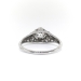 Vintage 1950's Engagement Ring .78ct t.w. Old European Cut Diamond Filigree Ring 14k White Gold