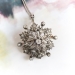 Antique Victorian Diamond Snowflake Pendant Brooch Silver Over 14K