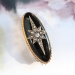 Victorian Rose Cut Diamond Onyx Hidden Mourning Locket Brooch 14K