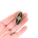 Victorian Rose Cut Diamond Onyx Hidden Mourning Locket Brooch 14K