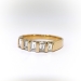 Estate Five Stone Straight Baguette Diamond Band 1.04ct t.w. Bar Set Ring 18k Yellow Gold