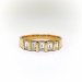 Estate Five Stone Straight Baguette Diamond Band 1.04ct t.w. Bar Set Ring 18k Yellow Gold