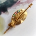 Antique Victorian Multigem Artist's Palette Pin Brooch 10-22K Yellow Gold