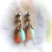 Vintage Opal Teardrop Earrings With Old European and Single Cut Diamonds 14K and 10K