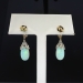 Vintage Opal Teardrop Earrings With Old European and Single Cut Diamonds 14K and 10K