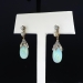 Vintage Opal Teardrop Earrings With Old European and Single Cut Diamonds 14K and 10K