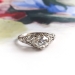 Vintage 1950's Engagement Ring .78ct t.w. Old European Cut Diamond Filigree Ring 14k White Gold