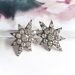 Antique Victorian 5.14ctw. Old European Cut Diamond North Star Earrings 14K Silver