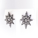 Antique Victorian 5.14ctw. Old European Cut Diamond North Star Earrings 14K Silver