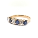 Antique Victorian Oval Sapphire and Rose Cut Diamond Band 18k