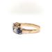 Antique Victorian Oval Sapphire and Rose Cut Diamond Band 18k