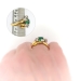 Vintage Emerald Diamond Bypass Statement Ring 18K Platinum