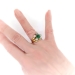 Vintage Emerald Diamond Bypass Statement Ring 18K Platinum