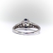 Art Deco Diamond Filigree Engagement Ring With French Cut Sapphires Platinum