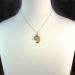 Art Nouveau Letter D Waterlily Pendant With Diamonds and Rubies 18k