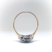 Antique Oval Blue Zircon With Diamond Halo Ring Silver 18k Gold 