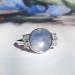 Estate Star Sapphire and Diamond Ring Platinum