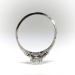 Art Deco Old European Cut Baguette Round Diamond Engagement Ring 
