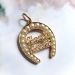 Antique Victorian Diamond and Pearl Good Luck Horseshoe Pendant 22k