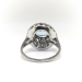 Vintage Aquamarine and Diamond Bombe Cocktail Ring 14K